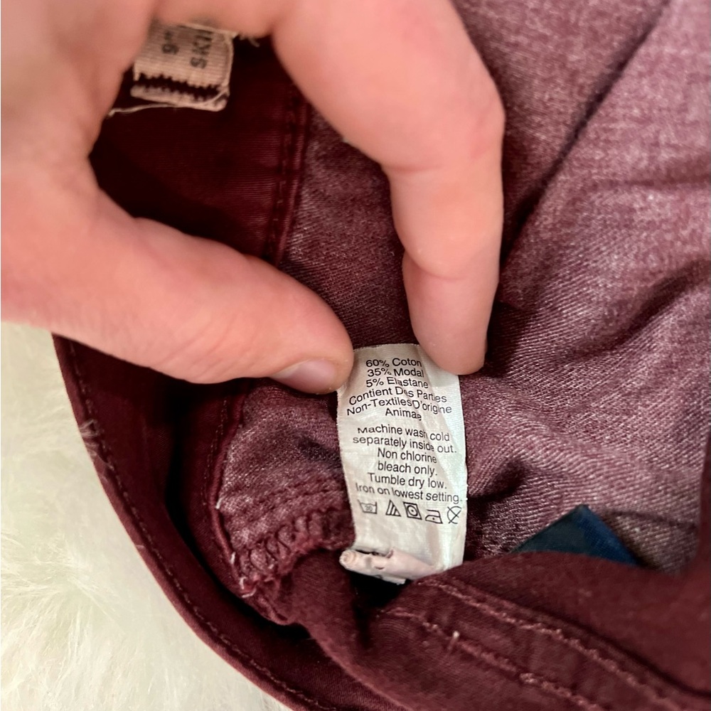 MADEWELL | Maroon Burgundy Skinny Pants High-Rise women’s (31/12) - Picture 5 of 7